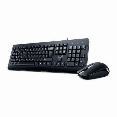 KIT wired GENIUS USB- tastatura 104 tasteconcave) + mouse optic 1000dpi- 3 butoane- black- KM-160 31330001413 TV 0.8lei)
