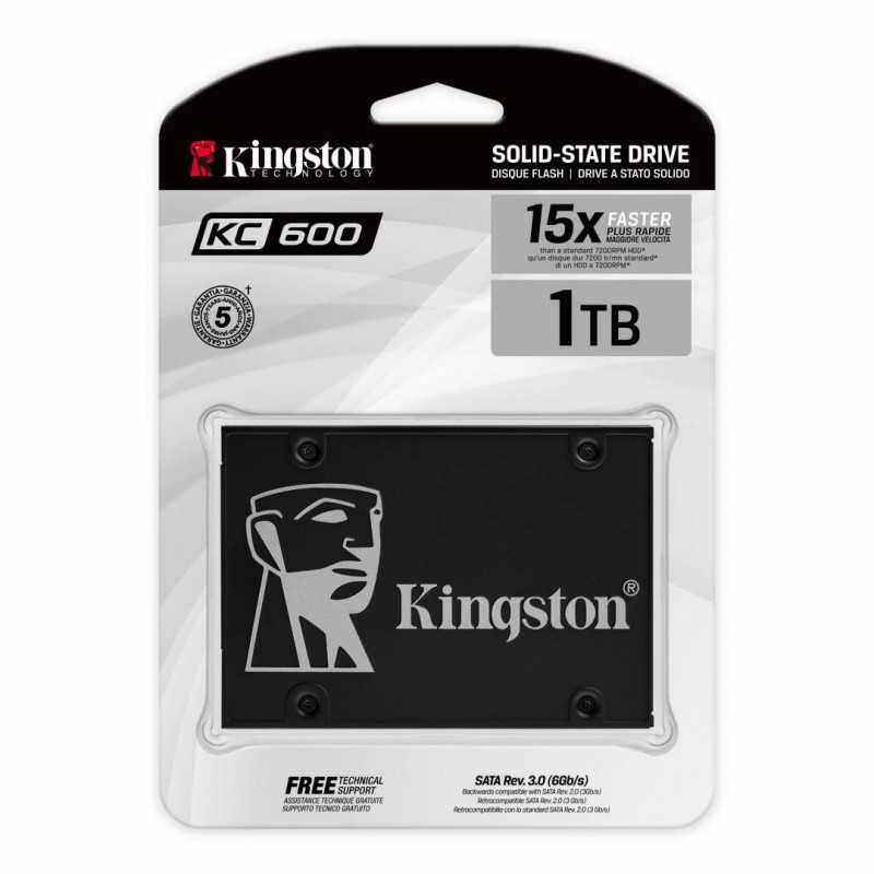 SSD KINGSTON- KC600- 1 TB- 2.5 inch- S-ATA 3- 3D TLC Nand- R/W: 555/520 MB/s- SKC600/1024G