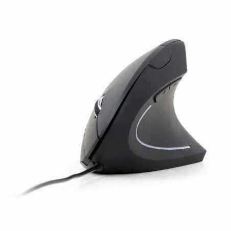 MOUSE GEMBIRD- PC sau NB- cu fir- USB- optic- 3200 dpi- butoane/scroll 6/1- ergonomic- negru- MUS-ERGO-01 TV 0.18lei)