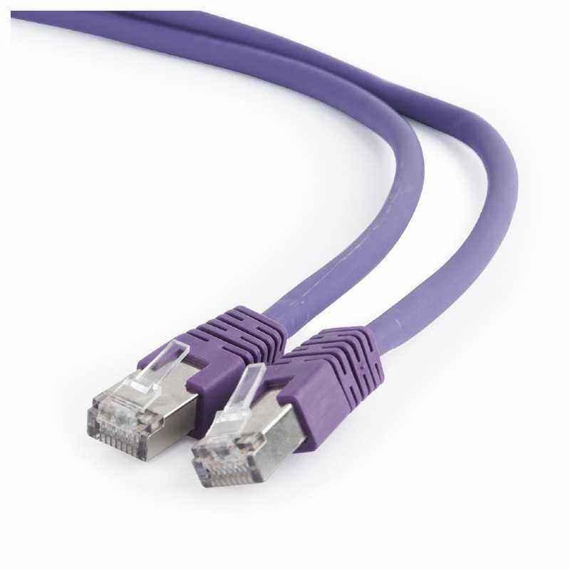 PATCH CORD S/FTP GEMBIRD Cat6a- LSZH- cupru- 1 m- violet- AWG27- dublu ecranat PP6A-LSZHCU-V-1Mi)