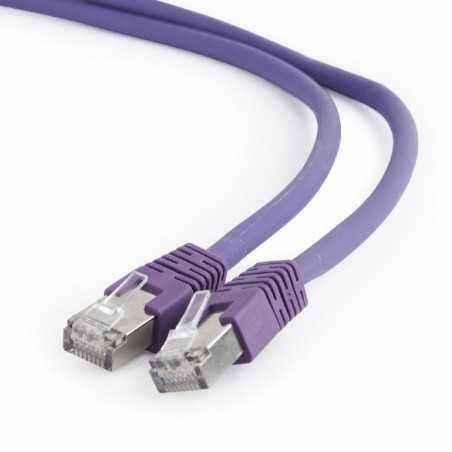 PATCH CORD S/FTP GEMBIRD Cat6a- LSZH- cupru- 1 m- violet- AWG27- dublu ecranat PP6A-LSZHCU-V-1Mi)