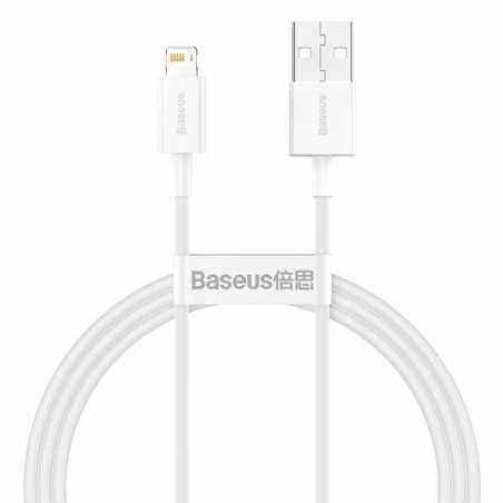 CABLU alimentare si date Baseus Superior- Fast Charging Data Cable pt. smartphone- USB la Lightning Iphone 2.4A- 1m- alb CALYS-A