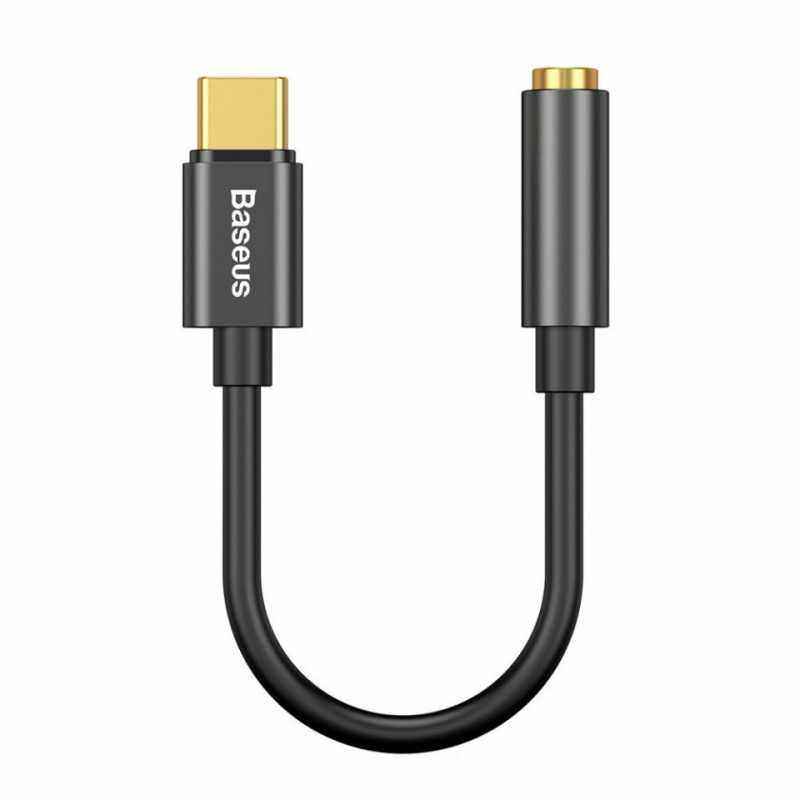 CABLU ADAPTOR Baseus- USB Type-C to Jack 3.5mm- lungime 10.5 cm- negru CATL54-01i) - 6953156297845