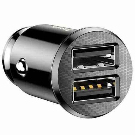 INCARCATOR auto Baseus Grain- 2 x USB Output 5V/3.1A total ambele porturi- pt. bricheta auto- negru CCALL-ML01 timbru verde 0.75