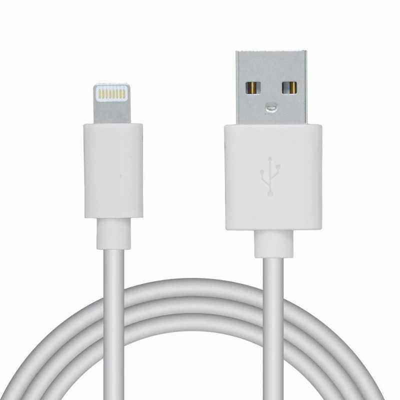 CABLU alimentare si date SPACER- pt. smartphone- USB 2.0T) la LightningT)- PVC--Retail pack- 0.5m- White-,nbsp, SPDC-LIGHT-PVC-W