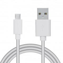 CABLU alimentare si date SPACER- pt. smartphone- USB 2.0T) la Micro-USB 2.0T)- PVC- Retail pack- 1m- White-,nbsp, SPDC-MICRO-PVC