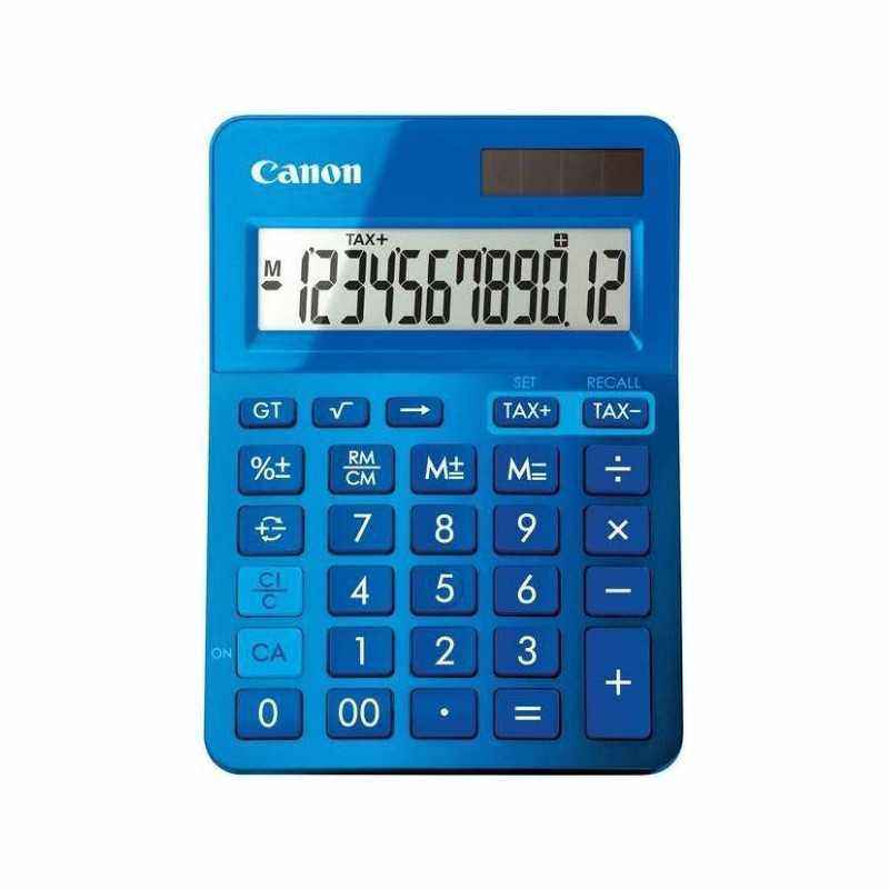 Calculator de birou CANON- LS-123K BL- ecran 12 digiti- alimentare solara si baterie- display LCD- functie business- tax si conv