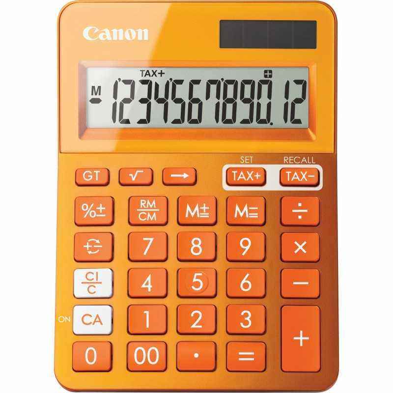 Calculator de birou CANON- LS-123K OR- ecran 12 digiti- alimentare solara si baterie- display LCD- functie business- tax si conv