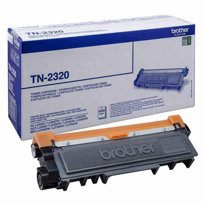 Toner Original Brother Black- TN2320- pentru HL-L2300-L2340-L2360-L2365-DCP-L2500-L2520-L2540-L2560-L2700-MFC-L2700-L2720-L2740-