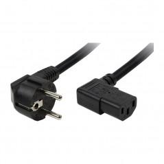 Cablu alimentare- Schuko-C13- black- 2-00m- conector 90 grade- Loglink CP103