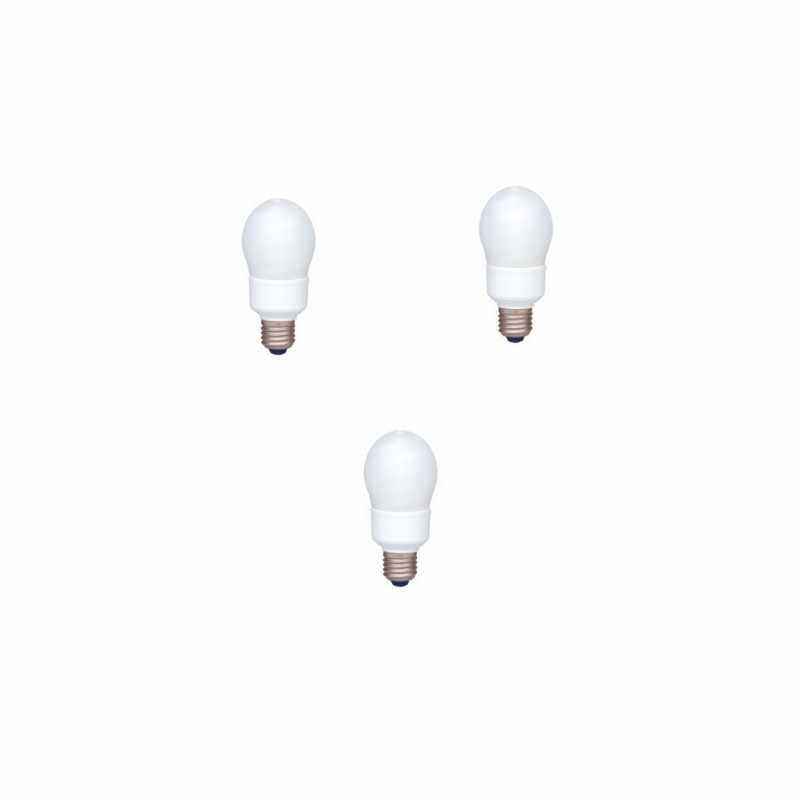 SET 3 becuri fluorescent Panasonic- soclu E27- putere 13W- forma oval- lumina alb rece- alimentare 220 - 240 V- EFA13E672V-38lei
