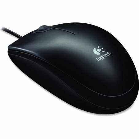 MOUSE LOGITECH- B100- PC sau NB- cu fir- USB- optic- 800 dpi- butoane/scroll 3/1- - negru- 910-003357 TV 0.18lei)