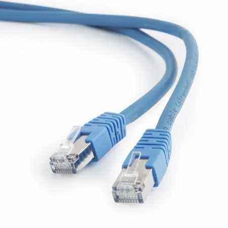 PATCH CORD S/FTP GEMBIRD Cat6a- LSZH- cupru- 0.5 m- albastru- AWG27- dublu ecranat PP6A-LSZHCU-B-0.5Mi)