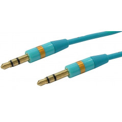 Cablu jack, tata, 3.5mm - jack, tata, 3.5mm, albastru, lungime 1m
