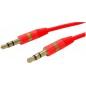 Cablu jack tata 3.5mm - jack, tata 3.5mm rosu lungime 1m