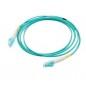 Patch cord - FO - 2 metri - LSZH - Aqua - LANmark - Multimode OM3 - Duplex LC-LC - SLimflex