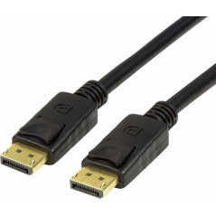 CABLU video LOGILINK- DisplayPortT) la DisplayPortT)- 2m- conectori auriti- rezolutie maxima 8K7680 x 4320) la 60 Hz- negru- CV0