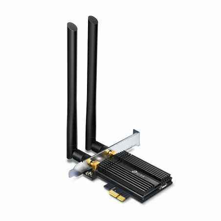 ADAPTOR RETEA TP-LINK AC3000- intern wireless 2.4 GHz - 5 GHz- PCI-E- port- 3000 Mbps- antena externa x 2- Archer TX50E TV 0.18l