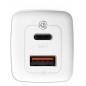 INCARCATOR retea Baseus GaN2 Lite- Quick Charge 65W- 1 x USB 5V/3A- 1 x USB Type-C 5V/3A- alb CCGAN2L-B02 timbru verde 0.75 lei)