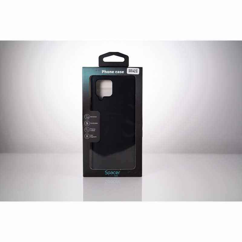 HUSA SMARTPHONE Spacer pentru Samsung Galaxy A42- grosime 2mm- material flexibil silicon + interior cu microfibra- negru SPPC-SM