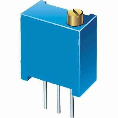 Semireglabil multitura, implantare verticala 3296-W- 104 - 100 K
