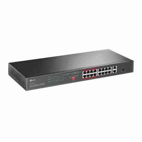 SWITCH TP-LINK 16 porturi- 16 PoE+ 10/100 Mbps RJ45- 2 Gigabit RJ45-1 x combo Gigabit SFP slot- carcasa metal TL-SL1218P75lei)