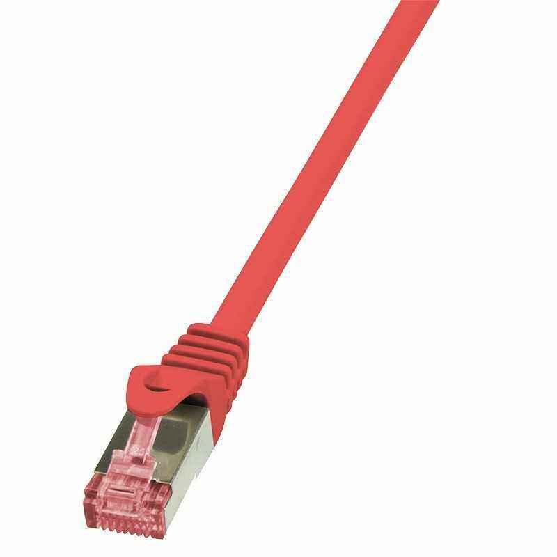 PATCH CORD S/FTP LOGILINK Cat6- LSZH- cupru- 1.5 m- rosu- AWG27- dublu ecranat CQ2044Si)