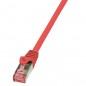 PATCH CORD S/FTP LOGILINK Cat6- LSZH- cupru- 1.5 m- rosu- AWG27- dublu ecranat CQ2044Si)