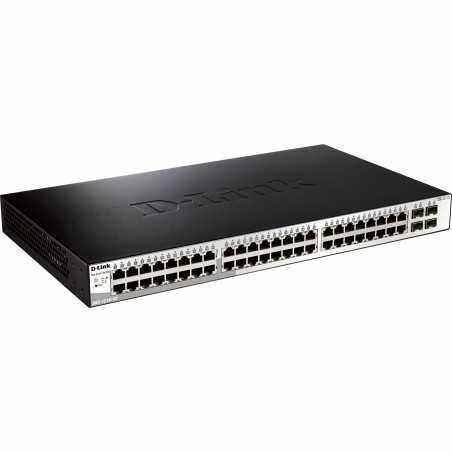 SWITCH D-LINK SMART 48 porturi Gigabit + 4 porturi Combo SFP- carcasa metalica- rackabil- DGS-1210-5275lei)