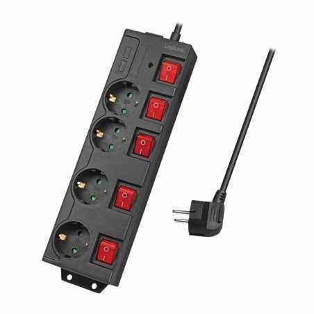 PRELUNGITOR LOGILINK- Schuko x 4- conectare prin SchukoT)- cablu 1.5 m- 16 A- protectie copii- negru- LPS251 TV 0.8lei)