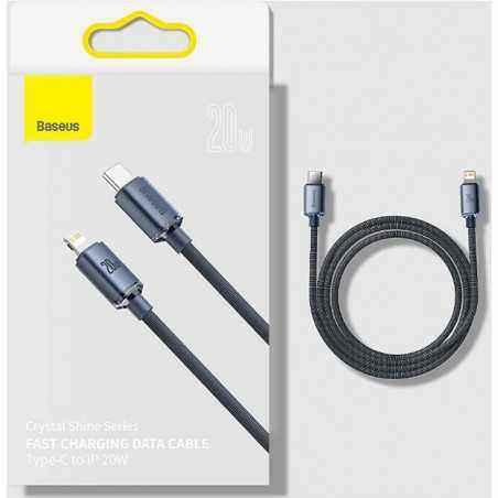 CABLU alimentare si date Baseus Crystal Shine- Fast Charging Data Cable pt. smartphone- Type-C la Lightning Iphone 20W- 2m- brai