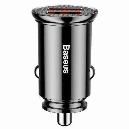 INCARCATOR AUTO Baseus Circular Plastic- Quick Charge 30W- 2 x USB Output 4.5V/5A- pt. bricheta auto- negru CCALL-YD01 TV 0.18 l