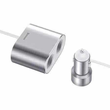 INCARCATOR AUTO Baseus High Efficiency- 2 x USB Output 5V/3.4A- 2 x bricheta auto- total output 96W- pt. bricheta auto- lungime