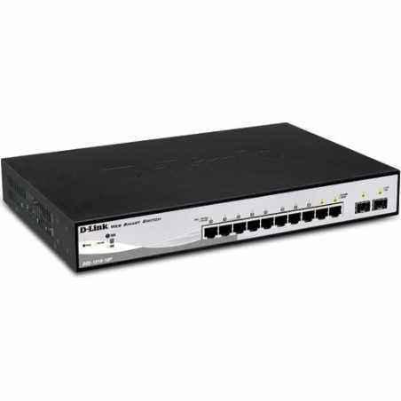 SWITCH PoE D-LINK Smart 8 porturi Gigabit8 PoE) + 2 porturi SFP- IEEE 802.3af/at- carcasa metalica- DGS-1210-10P75lei)