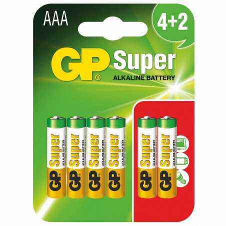 Baterie GP Batteries- Super Alcalina AAALR03) 1.5V alcalina- blister 6 buc. GP24A4/2-2UE6 GPPCA24AS065 - 333586 TV 0.48lei)