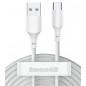 CABLU alimentare si date Baseus Simple Wisdom- Fast Charging Data Cable pt. smartphone- USB la USB Type-C 5A2buc/set)- 1.5m- alb