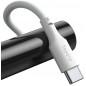 CABLU alimentare si date Baseus Simple Wisdom- Fast Charging Data Cable pt. smartphone- USB la USB Type-C 5A2buc/set)- 1.5m- alb