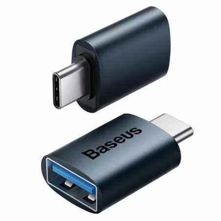 ADAPTOR Baseus Ingenuity Series Mini OTG- USB Type-CT) to USB 3.1M)- corp metalic- albastru ZJJQ000003 timbru verde 0.25 lei) -