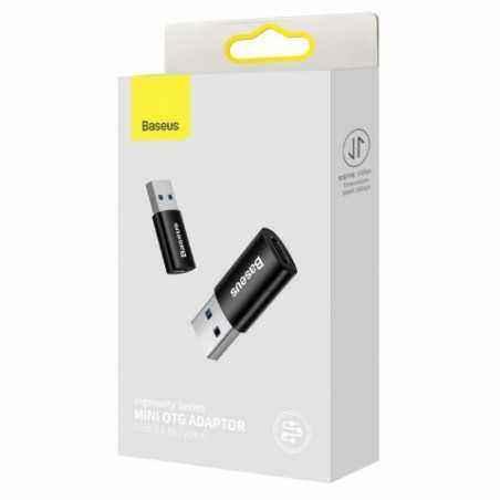 ADAPTOR Baseus Ingenuity Series Mini OTG- USB 3.1T) to USB Type-CM)- corp metalic- negru ZJJQ000101 timbru verde 0.25 lei) - 693