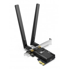 PLACA RETEA TP-LINK AX3000- intern wireless 2.4 GHz - 5 GHz- PCI-E- port- 3000 Mbps- antena externa x 2- Archer TX55E