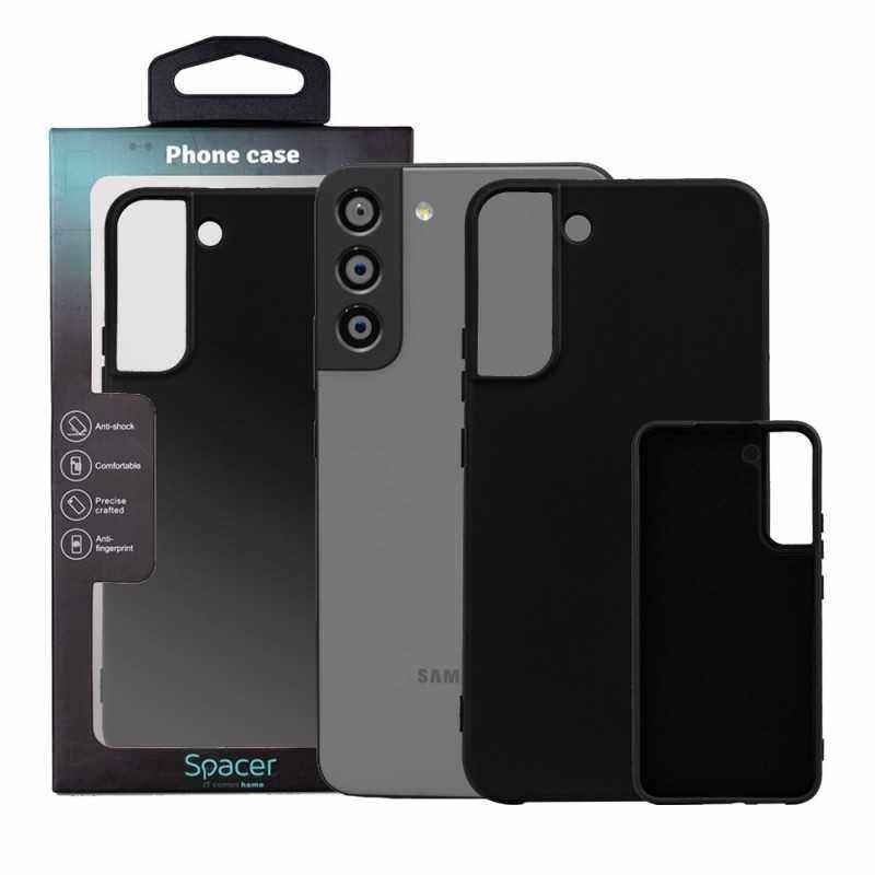 HUSA SMARTPHONE Spacer pentru Samsung Galaxy S22 Plus- grosime 2mm- material flexibil silicon + interior cu microfibra- negru SP