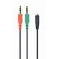 CABLU audio GEMBIRD Splitter stereo2 x 3.5 mm jack T la 1 x 3.5 mm jack M)- 20cm- negru CCA-418i)