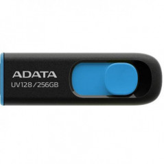 MEMORIE USB 3.2 ADATA 256GB- retractabila- carcasa plastic- negru / albastru- AUV128-256G-RBE TV 0.03 lei)
