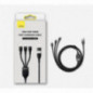 CABLU alimentare si date Baseus Flash Series 2 One-for-three Retractable- pt. smartphone- USB + USB Type-C la Micro-USB + Lightn