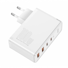 INCARCATOR retea Baseus GaN2 Pro- Quick Charge 100W- 2 x USB- 2 x USB Type-C- alb CCGAN2P-L02 timbru verde 0.75 lei) - 695315620
