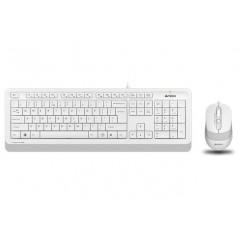 Kit TASTATURA si Mouse A4TECH- Fstyler FM10+FK10- wired- 104 taste format standard- mouse 1600dpi- 4/1 butoane- alb- F1010-W TV