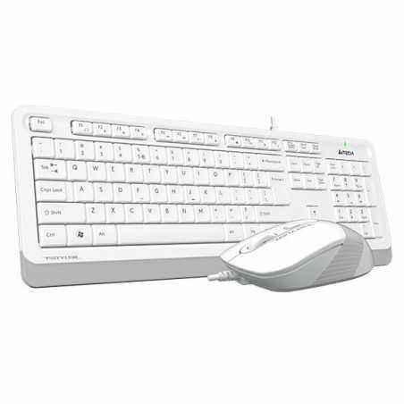 Kit TASTATURA si Mouse A4TECH- Fstyler FM10+FK10- wired- 104 taste format standard- mouse 1600dpi- 4/1 butoane- alb- F1010-W TV