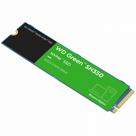 SSD WD Green SN350- 1TB- M.2- PCIe Gen3.0 x4- 3D QLC Nand- R/W: 3200/2500 MB/s- WDS100T3G0C