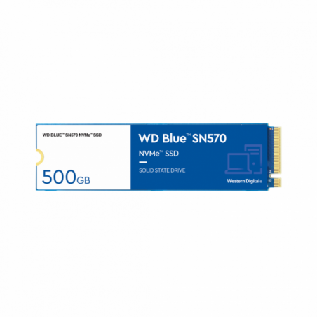 SSD WD Blue SN570- 500GB- M.2- PCIe Gen3.0 x4- R/W: 3500/2300 MB/s- WDS500G3B0C