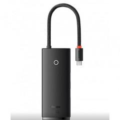 DOCKING Station Baseus Lite- conectare PC USB Type-C- USB 3.0 x 3- USB Type C x 1 PD 20V/5A- HDMI x 1/4K/30Hz- negru WKQX040001)